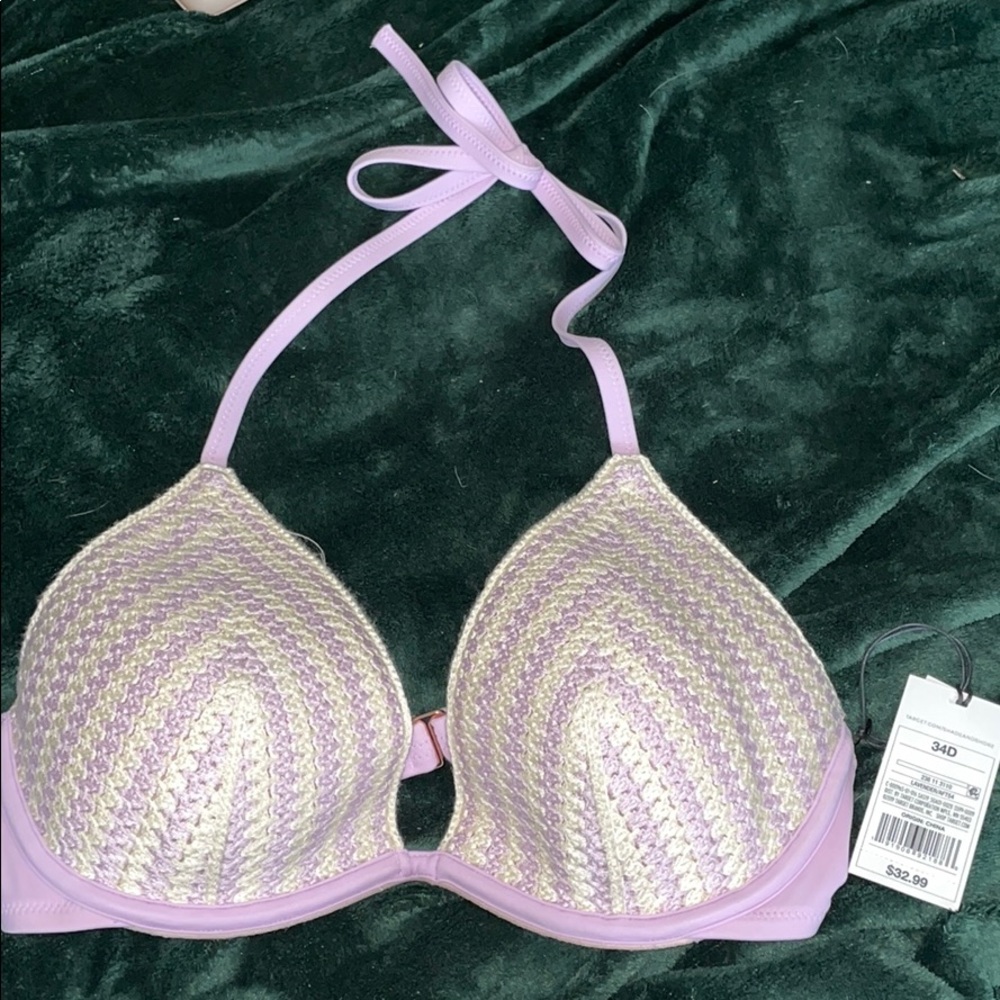 Lavender Crochet swim top